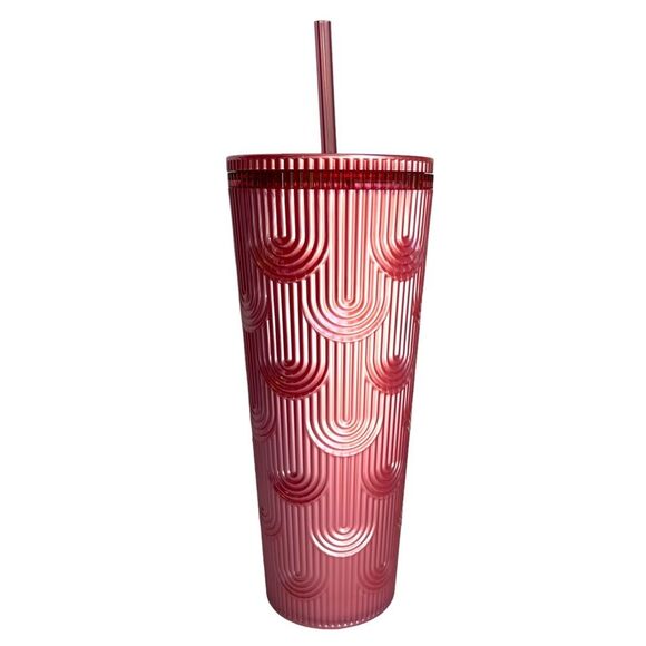 NWT Starbucks PINK PEARL MERMAID Venti Tumbler Cold Cup Pearlescent Siren Logo - Picture 2 of 4